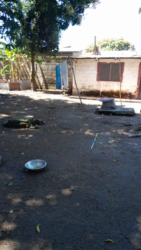 Amplio patio trasero con muro perimetral en casa en venta en Colonia Rosales, Olanchito